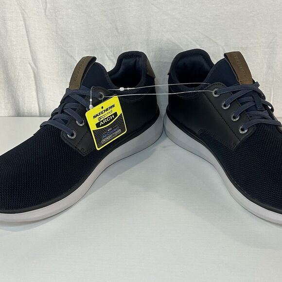 Skechers Goga Mat Relaxed Fit Mens Size 12 Black Navy Shoes Sneakers 58817 New main image 6